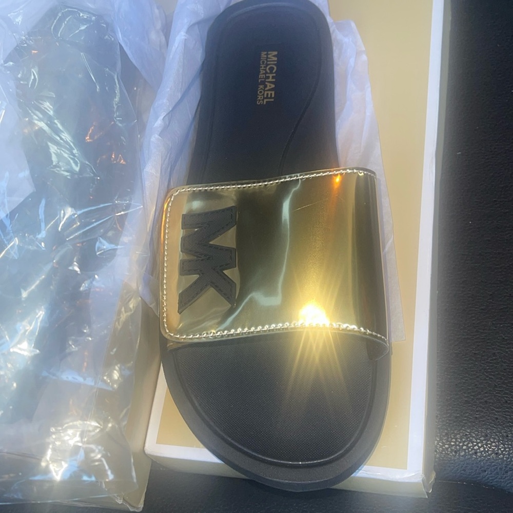 Gold MICHAEL KORS SLIDES